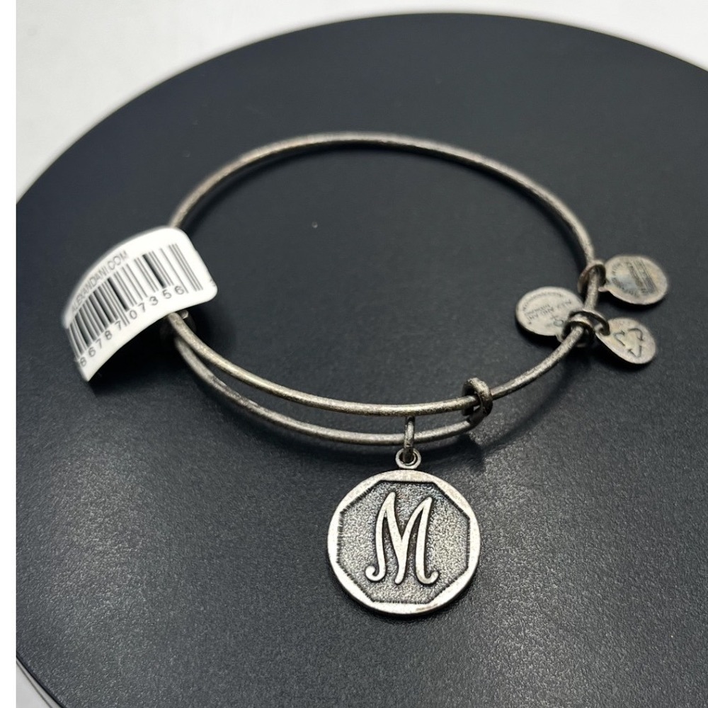 Alex & Ani 2016 Initial Letter M
Charm Bangle Bracelet Silver Tone
New